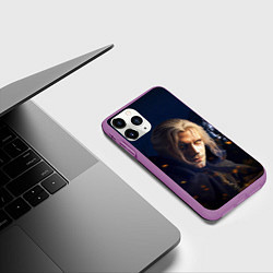 Чехол iPhone 11 Pro матовый ВЕДЬМАК, цвет: 3D-фиолетовый — фото 2