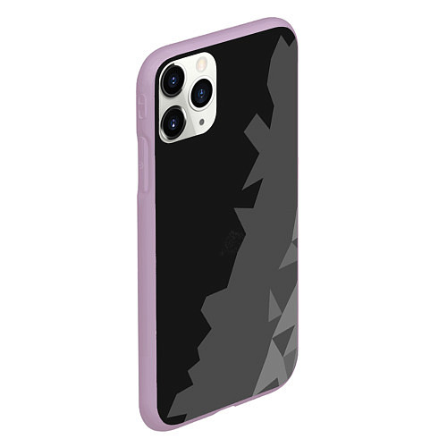 Чехол iPhone 11 Pro матовый Dark abstraction / 3D-Сиреневый – фото 2