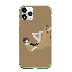 Чехол iPhone 11 Pro матовый Osamu Dazai, цвет: 3D-салатовый