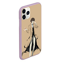 Чехол iPhone 11 Pro матовый Osamu Dazai, цвет: 3D-сиреневый — фото 2