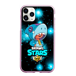 Чехол iPhone 11 Pro матовый Brawl stars leon shark