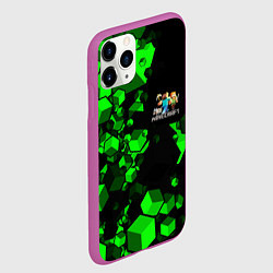 Чехол iPhone 11 Pro матовый MINECRAFT, цвет: 3D-фиолетовый — фото 2