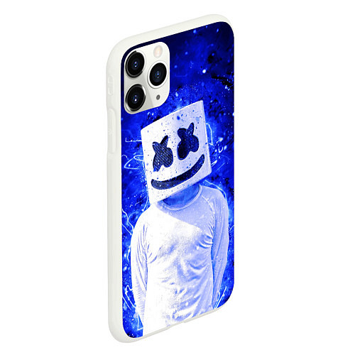 Чехол iPhone 11 Pro матовый Marshmello / 3D-Белый – фото 2