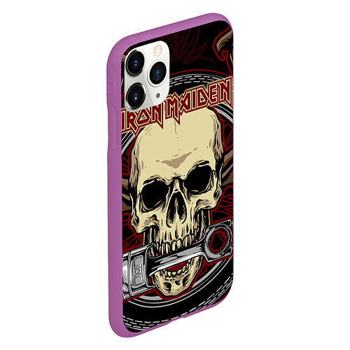 Чехол iPhone 11 Pro матовый Iron Maiden / 3D-Фиолетовый – фото 2