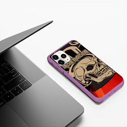 Чехол iPhone 11 Pro матовый Iron Maiden, цвет: 3D-фиолетовый — фото 2