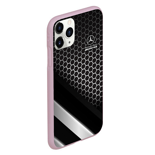 Чехол iPhone 11 Pro матовый Mercedes-AMG / 3D-Розовый – фото 2