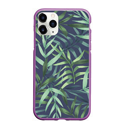 Чехол iPhone 11 Pro матовый Арт из джунглей, цвет: 3D-фиолетовый