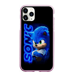 Чехол iPhone 11 Pro матовый SONIC, цвет: 3D-розовый