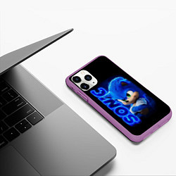 Чехол iPhone 11 Pro матовый SONIC, цвет: 3D-фиолетовый — фото 2