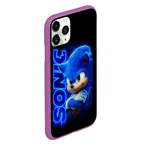 Чехол iPhone 11 Pro матовый SONIC / 3D-Фиолетовый – фото 2