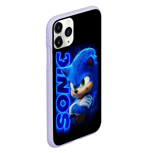 Чехол iPhone 11 Pro матовый SONIC / 3D-Светло-сиреневый – фото 2