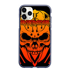 Чехол iPhone 11 Pro матовый Iron Maiden, цвет: 3D-серый