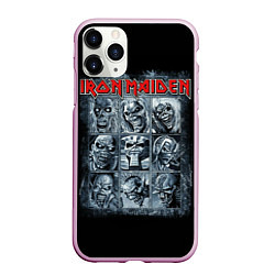 Чехол iPhone 11 Pro матовый Iron Maiden, цвет: 3D-розовый