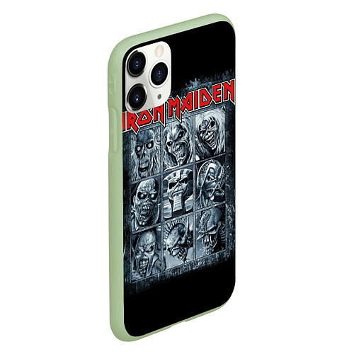 Чехол iPhone 11 Pro матовый Iron Maiden / 3D-Салатовый – фото 2