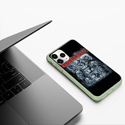 Чехол iPhone 11 Pro матовый Iron Maiden, цвет: 3D-салатовый — фото 2