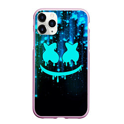 Чехол iPhone 11 Pro матовый Marshmello, цвет: 3D-розовый