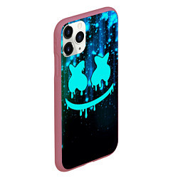 Чехол iPhone 11 Pro матовый Marshmello, цвет: 3D-малиновый — фото 2