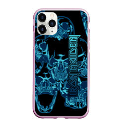 Чехол iPhone 11 Pro матовый Iron Maiden, цвет: 3D-розовый