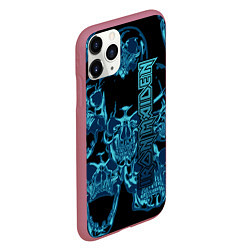 Чехол iPhone 11 Pro матовый Iron Maiden, цвет: 3D-малиновый — фото 2