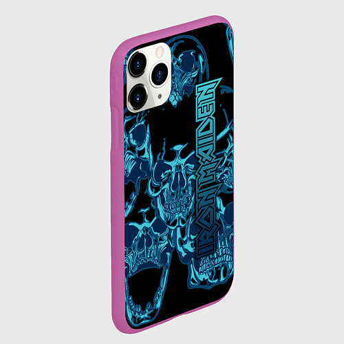 Чехол iPhone 11 Pro матовый Iron Maiden / 3D-Фиолетовый – фото 2