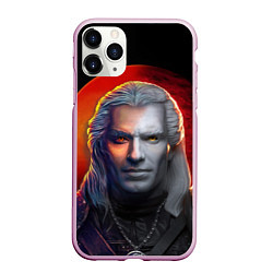 Чехол iPhone 11 Pro матовый HALF WITCHER, цвет: 3D-розовый