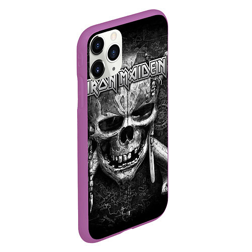 Чехол iPhone 11 Pro матовый Iron Maiden / 3D-Фиолетовый – фото 2