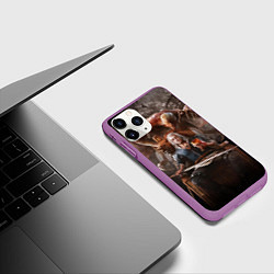 Чехол iPhone 11 Pro матовый КРОВЬ И ВЕДЬМАК, цвет: 3D-фиолетовый — фото 2