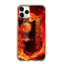 Чехол iPhone 11 Pro матовый Iron Maiden, цвет: 3D-салатовый
