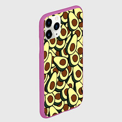 Чехол iPhone 11 Pro матовый Авокадо, цвет: 3D-фиолетовый — фото 2