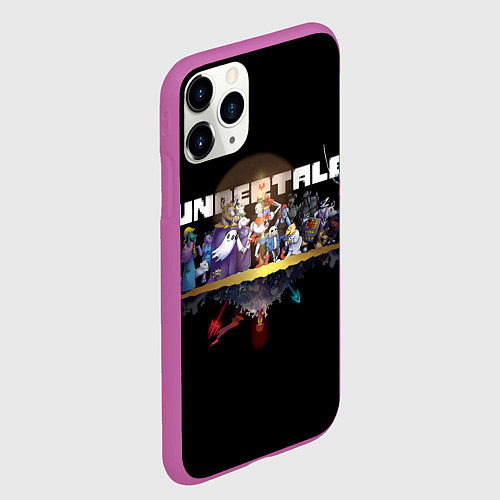 Чехол iPhone 11 Pro матовый Undertale / 3D-Фиолетовый – фото 2