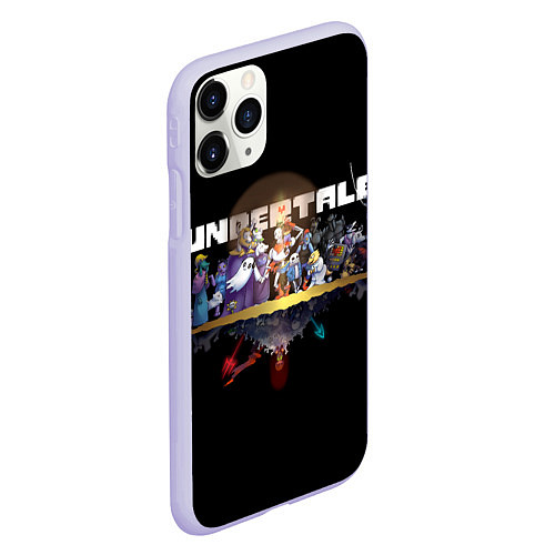 Чехол iPhone 11 Pro матовый Undertale / 3D-Светло-сиреневый – фото 2