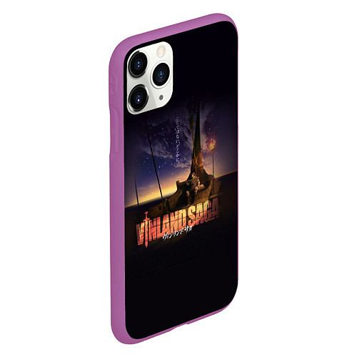 Чехол iPhone 11 Pro матовый Vinland saga / 3D-Фиолетовый – фото 2