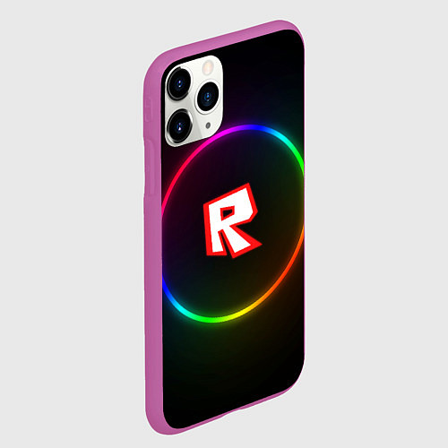 Чехол iPhone 11 Pro матовый Roblox / 3D-Фиолетовый – фото 2