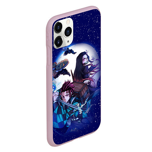 Чехол iPhone 11 Pro матовый KIMETSU NO YAIBA / 3D-Розовый – фото 2