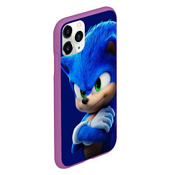 Чехол iPhone 11 Pro матовый SONIC, цвет: 3D-фиолетовый — фото 2