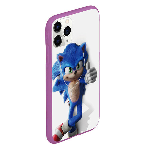 Чехол iPhone 11 Pro матовый SONIC / 3D-Фиолетовый – фото 2