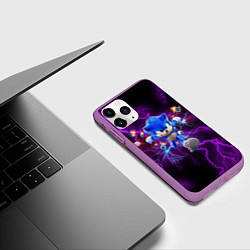 Чехол iPhone 11 Pro матовый SONIC, цвет: 3D-фиолетовый — фото 2
