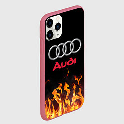 Чехол iPhone 11 Pro матовый AUDI, цвет: 3D-малиновый — фото 2