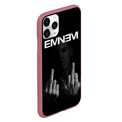 Чехол iPhone 11 Pro матовый EMINEM / 3D-Малиновый – фото 2