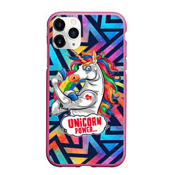 Чехол iPhone 11 Pro матовый Unicorn Power Единорог