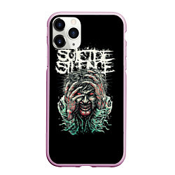 Чехол iPhone 11 Pro матовый Suicide silence, цвет: 3D-розовый