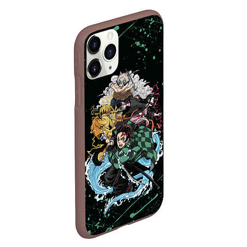 Чехол iPhone 11 Pro матовый KIMETSU NO YAIBA / 3D-Коричневый – фото 2