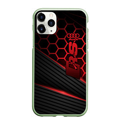 Чехол iPhone 11 Pro матовый Audi RS, цвет: 3D-салатовый