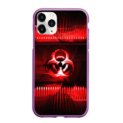 Чехол iPhone 11 Pro матовый BIOHAZARD, цвет: 3D-фиолетовый