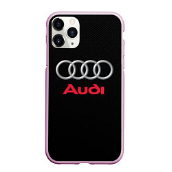 Чехол iPhone 11 Pro матовый AUDI, цвет: 3D-розовый