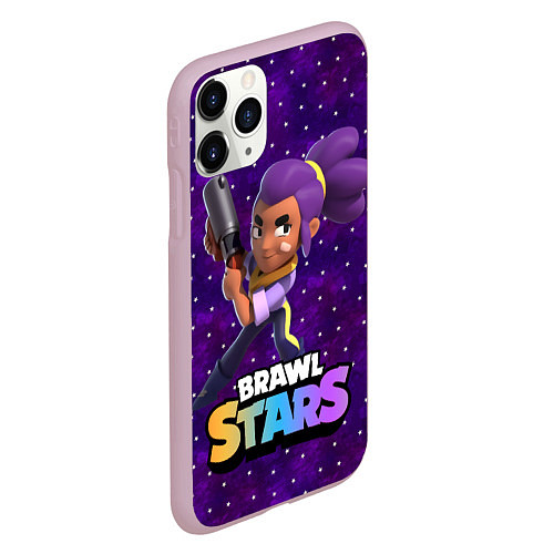 Чехол iPhone 11 Pro матовый Brawl stars Шелли / 3D-Розовый – фото 2