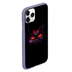 Чехол iPhone 11 Pro матовый Злой котик, цвет: 3D-серый — фото 2