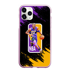 Чехол iPhone 11 Pro матовый LA LAKERS KOBE BRYANT, цвет: 3D-розовый