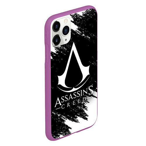 Чехол iPhone 11 Pro матовый ASSASSINS CREED / 3D-Фиолетовый – фото 2