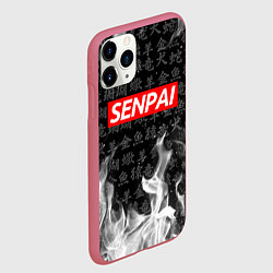 Чехол iPhone 11 Pro матовый SENPAI, цвет: 3D-малиновый — фото 2
